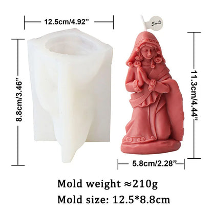 Madonna of the bouquet Candle Silicone Mould