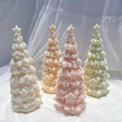 Birdhouse Christmas Tree Silicone Candle Mould