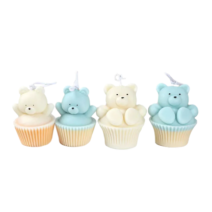 Cupcake Bear Silicone Candle Mould