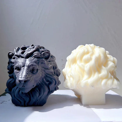 Lion Head Candle Mould Silicone
