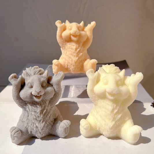 Cute Squirrel Silicone Candle Mould