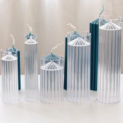 Classic Striped Pillar Candle Mould