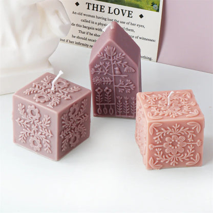 Square Totem Pattern Candle Mould for Home Decor