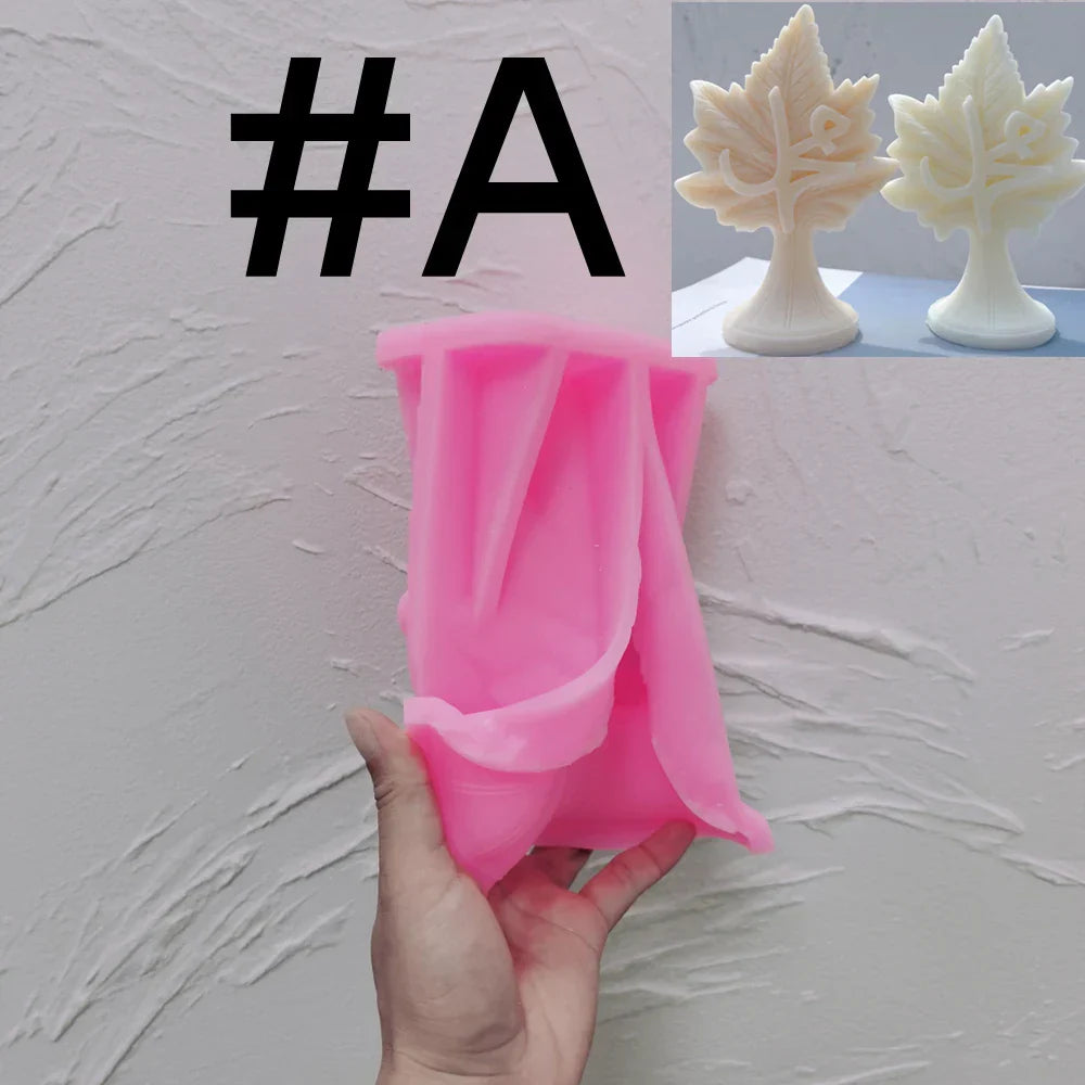 Leaf Allah Muhammad Candle Silicone Mould
