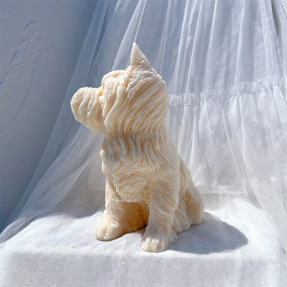 Yorkshire Terrier Dog Statue Candle Silicone Mould