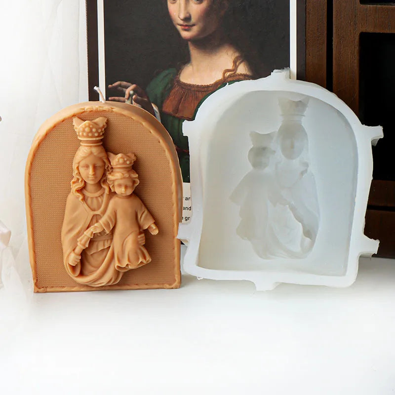 Jesus Enthronement Silicone Mould for Candle Making
