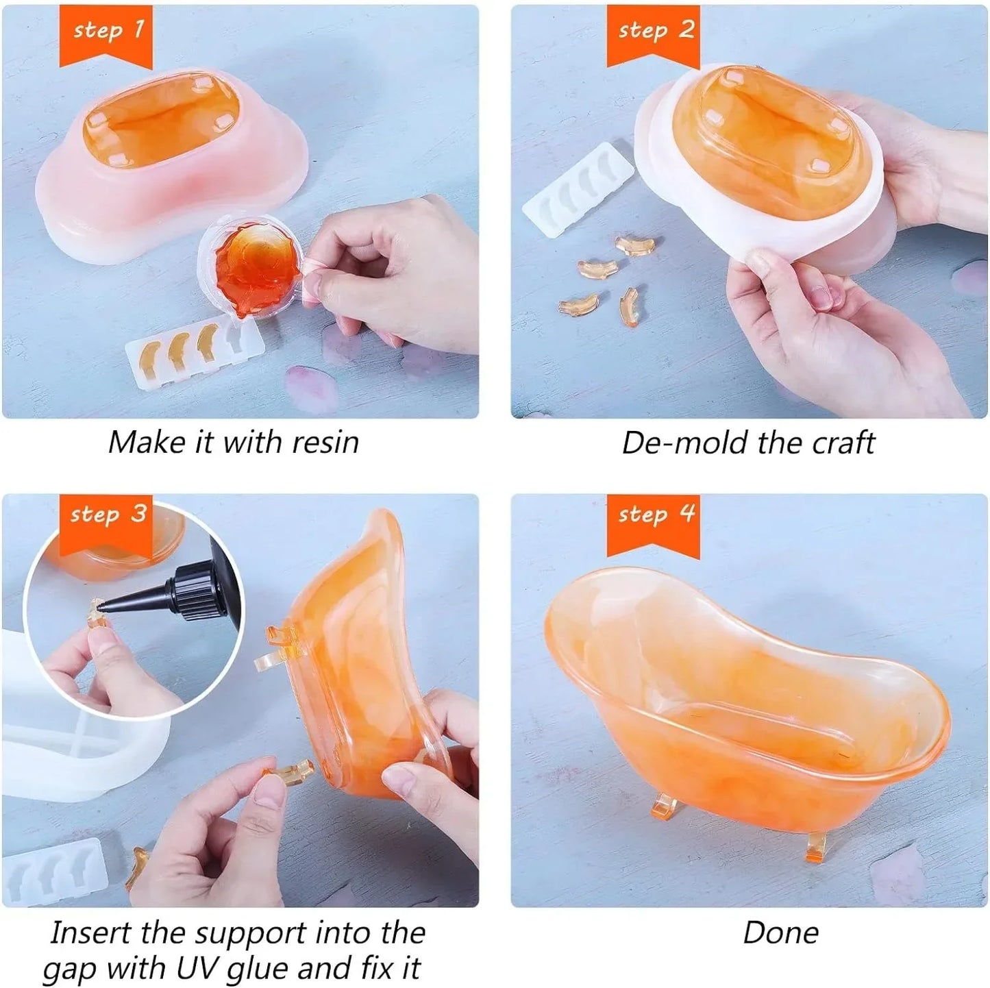 Bathtub Candle Vessel Silicone Mould