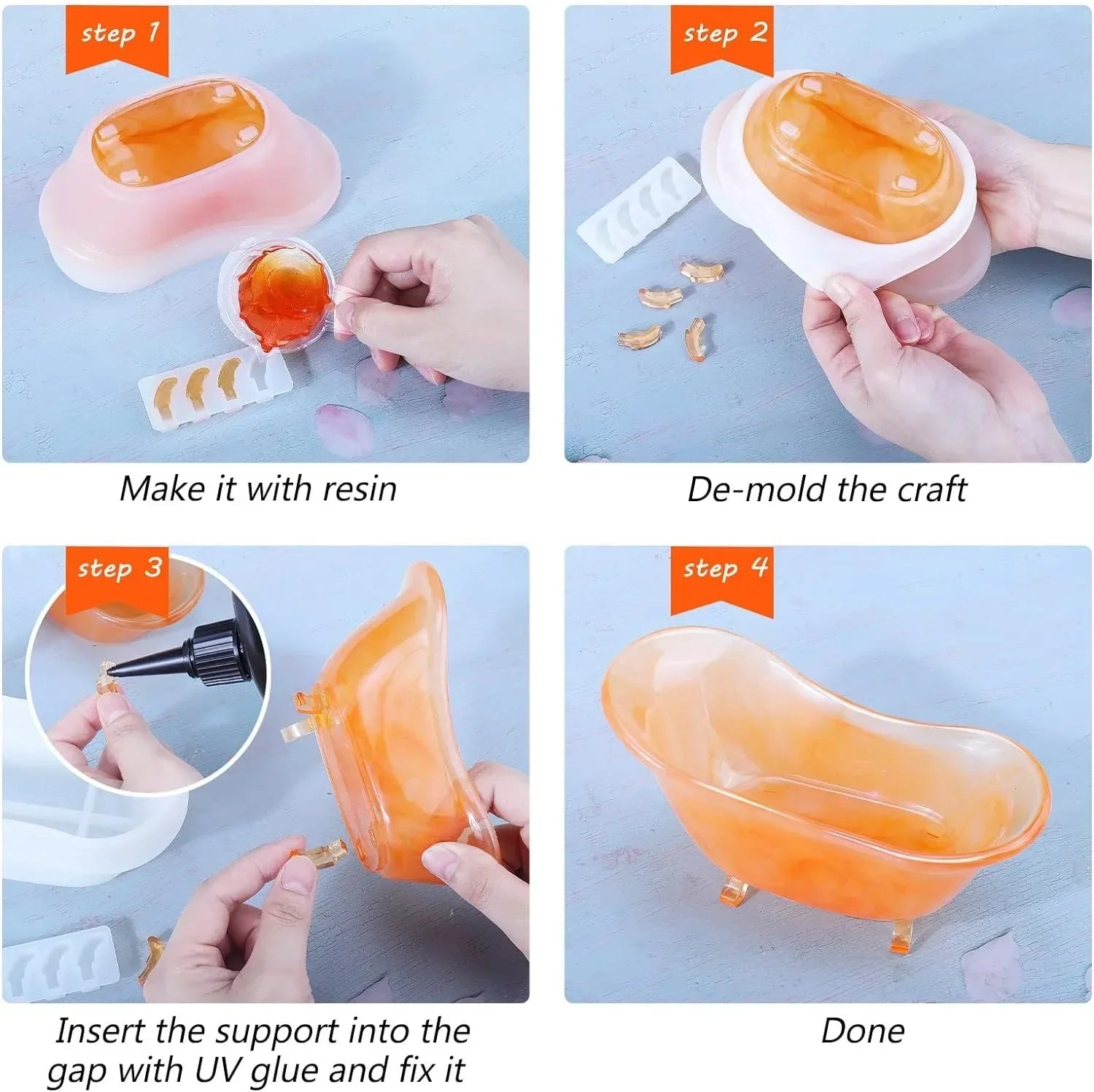 Bathtub Candle Vessel Silicone Mould