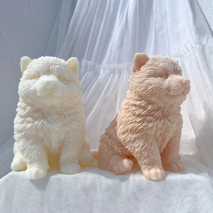 Malamute Puppy Dog Candle Mould