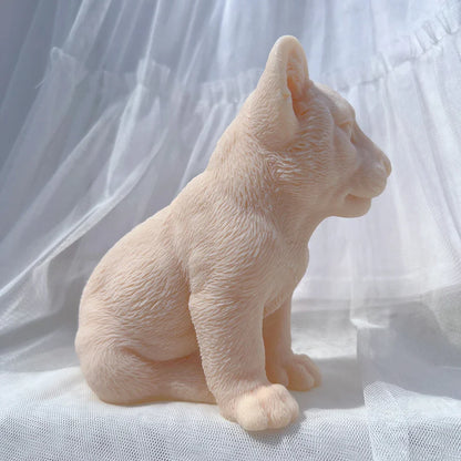 Sitting Lion Statue Candle Mould for Animal Lover Decor