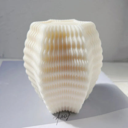 Geometric Hexagon Ribbed Candle Mould