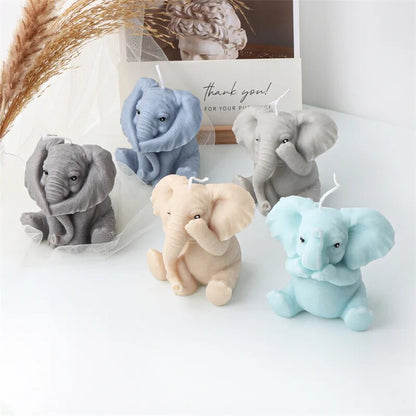 Cute Elephant Candle Mould
