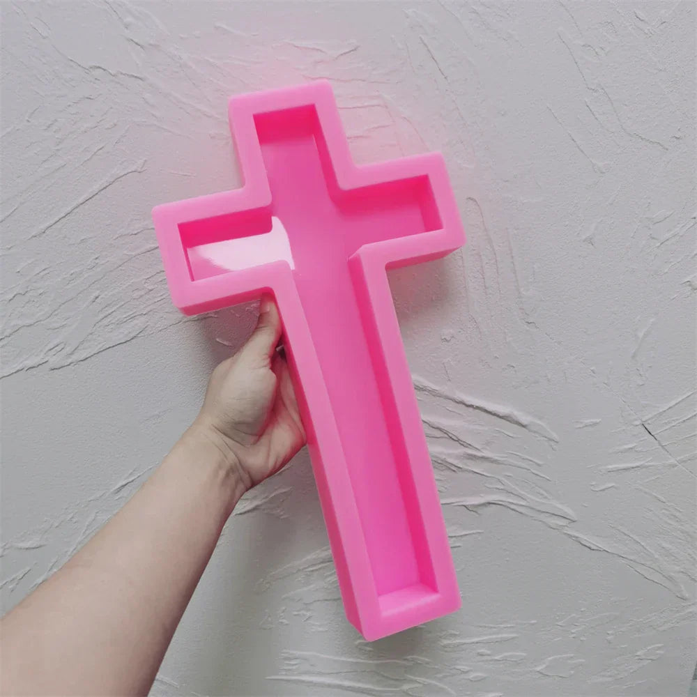 Big Size Cross Candle Silicone Mould
