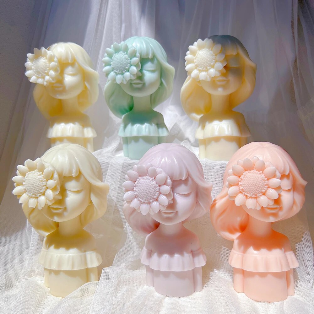 Sunflower Girl Candle Mould