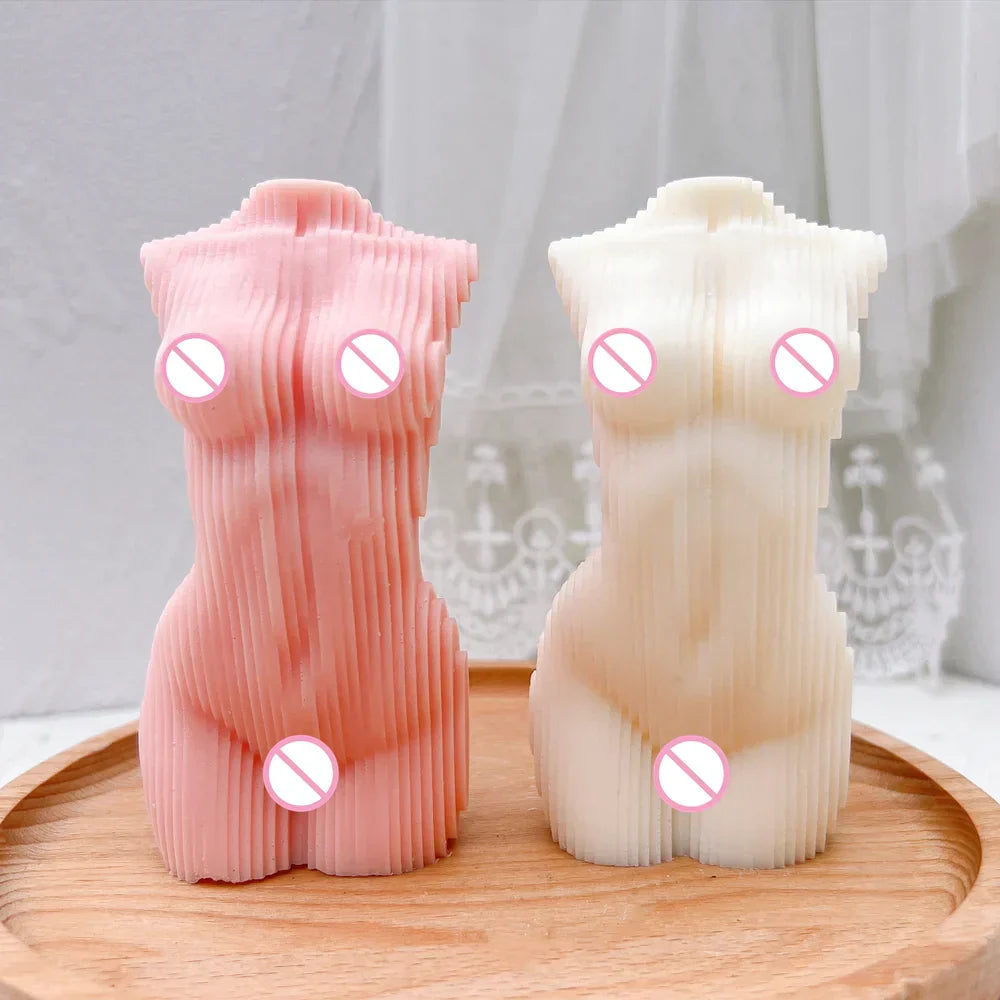 Geometric Female Body Wax Candle Mould