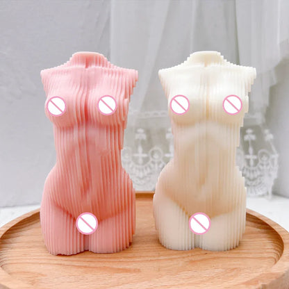 Geometric Female Body Wax Candle Mould