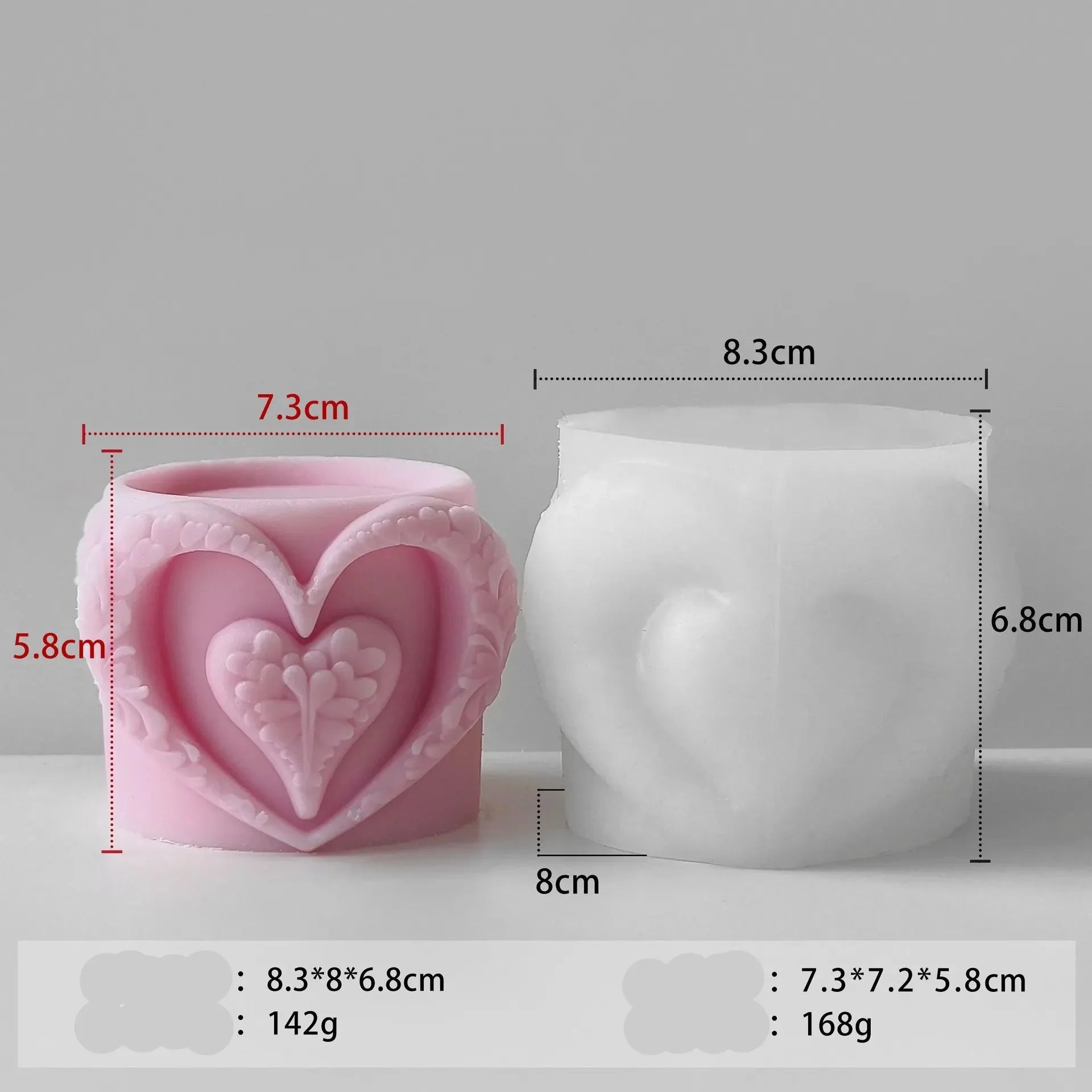 Heart Cup Silicone Candle Mould