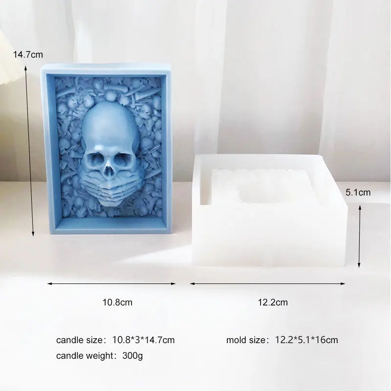 Trinity Skull Wisdom Candle Mould