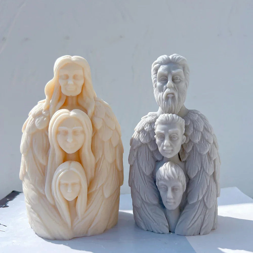 Three-Headed Male and Female Body Candle Mould