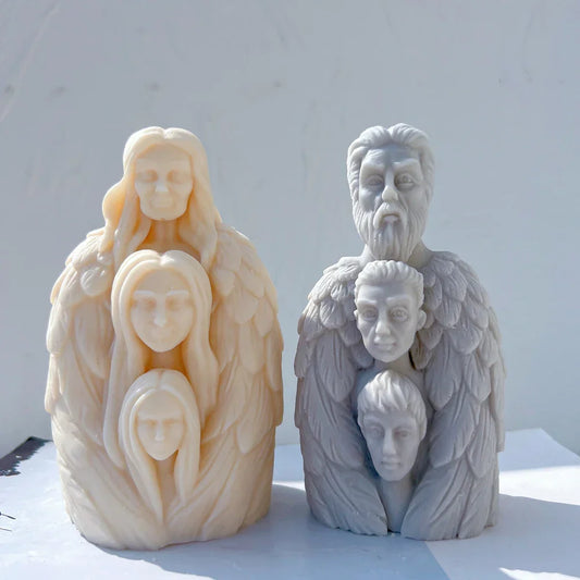 Three-Headed Male and Female Body Candle Mould