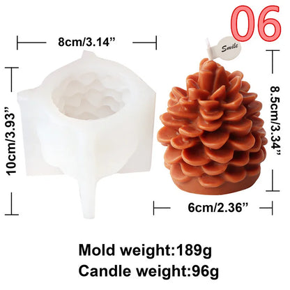 Enchanted Forest Christmas Tree Candle Moulds