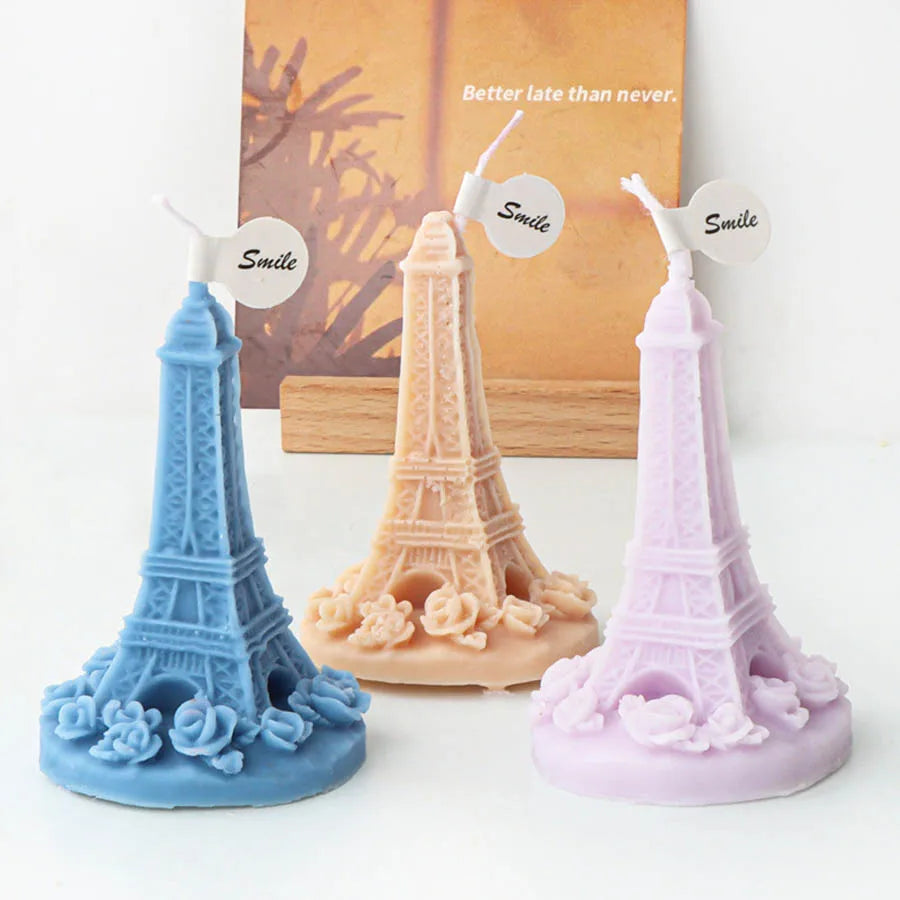 Eiffel Tower Pisa Tower Silicone Candle Mould