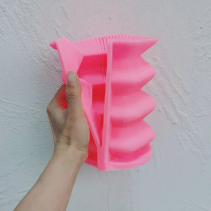 Hexagon Ribbed Pillar Silicone Candle Mould