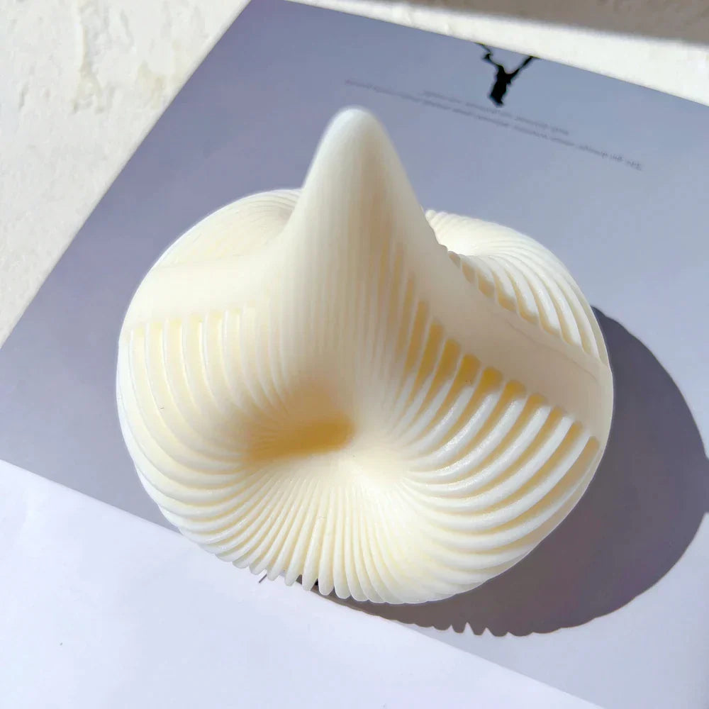 Geometric Pyramid Ribbed Candle Silicone Mould