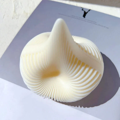 Geometric Pyramid Ribbed Candle Silicone Mould