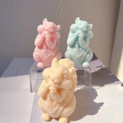 Cute Squirrel Silicone Candle Mould