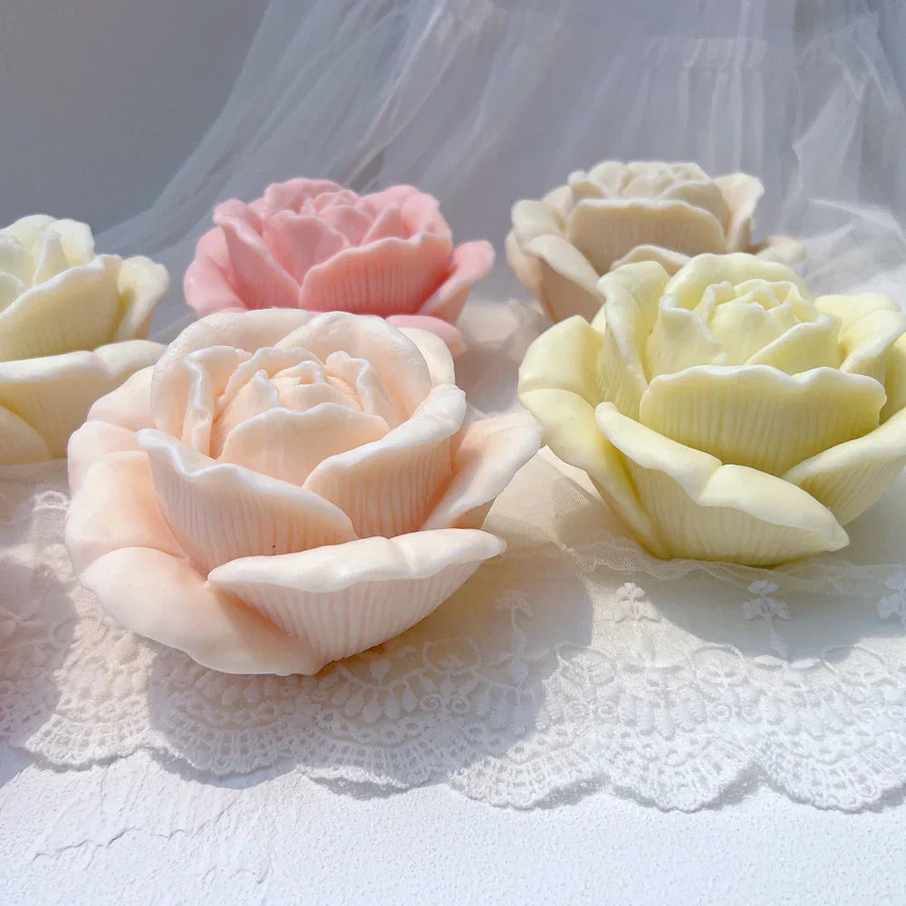 Big Size Rose Shaped Candle Mould