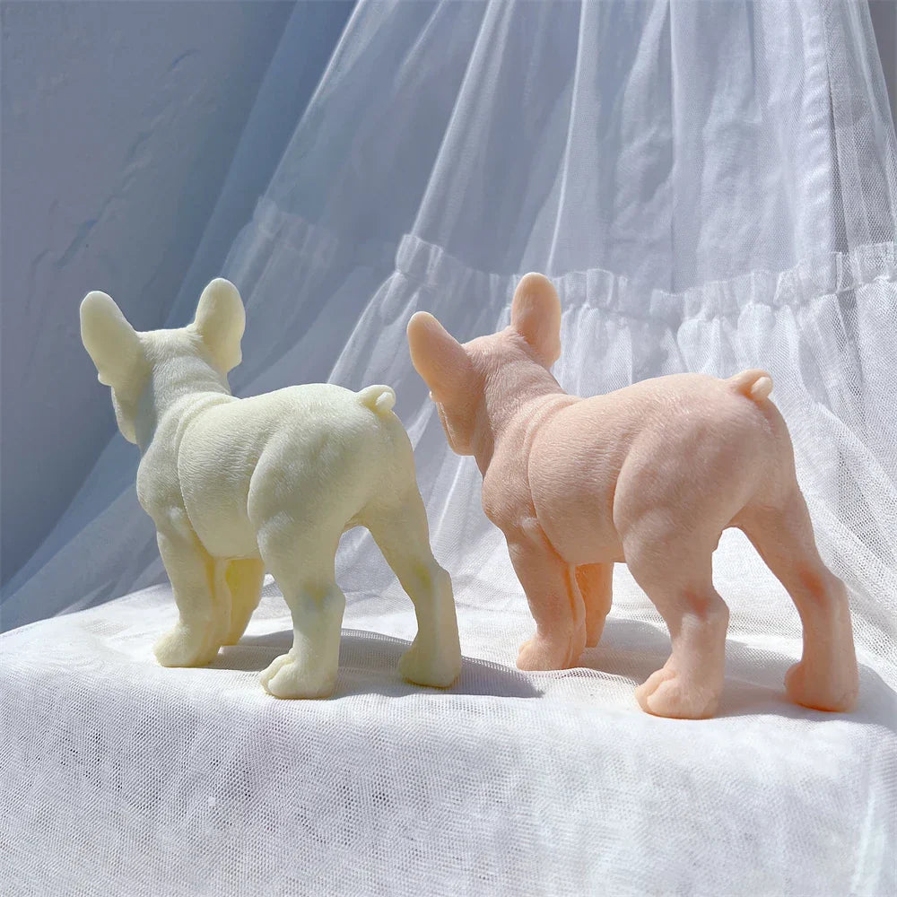 Standing French Bulldog Puppy Candle Mould