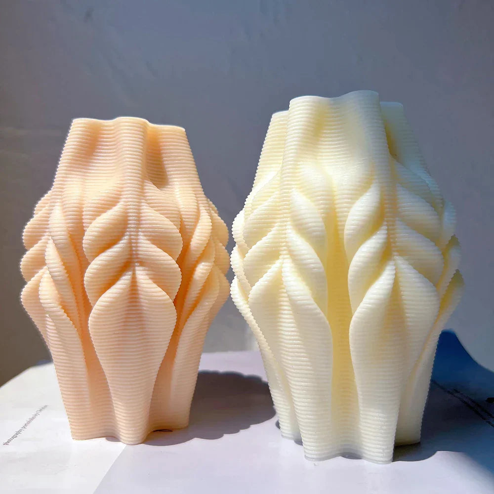 Geometric Wave Twirl Silicone Candle Mould