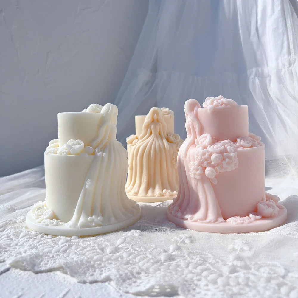Beautiful Girl Doll Cake Art Silicone Mould