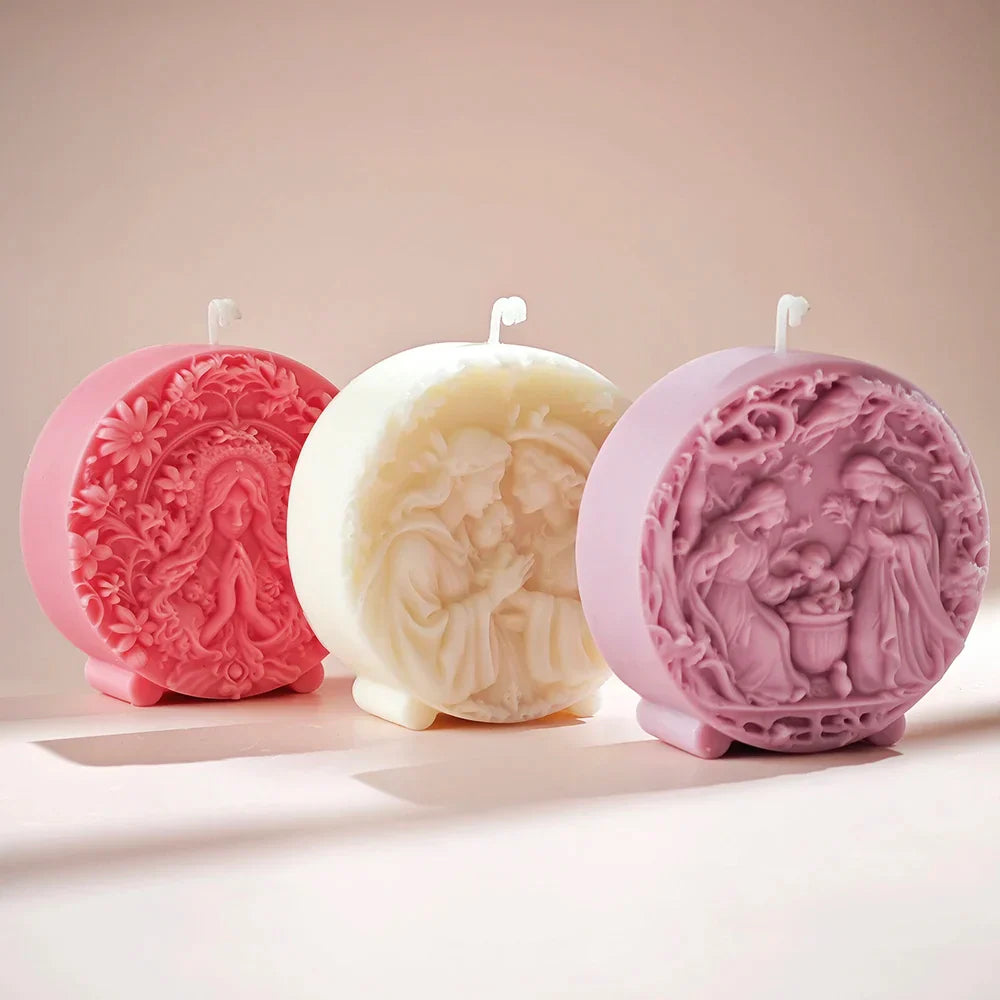 Praying Madonna and Jesus Family Candle Mould