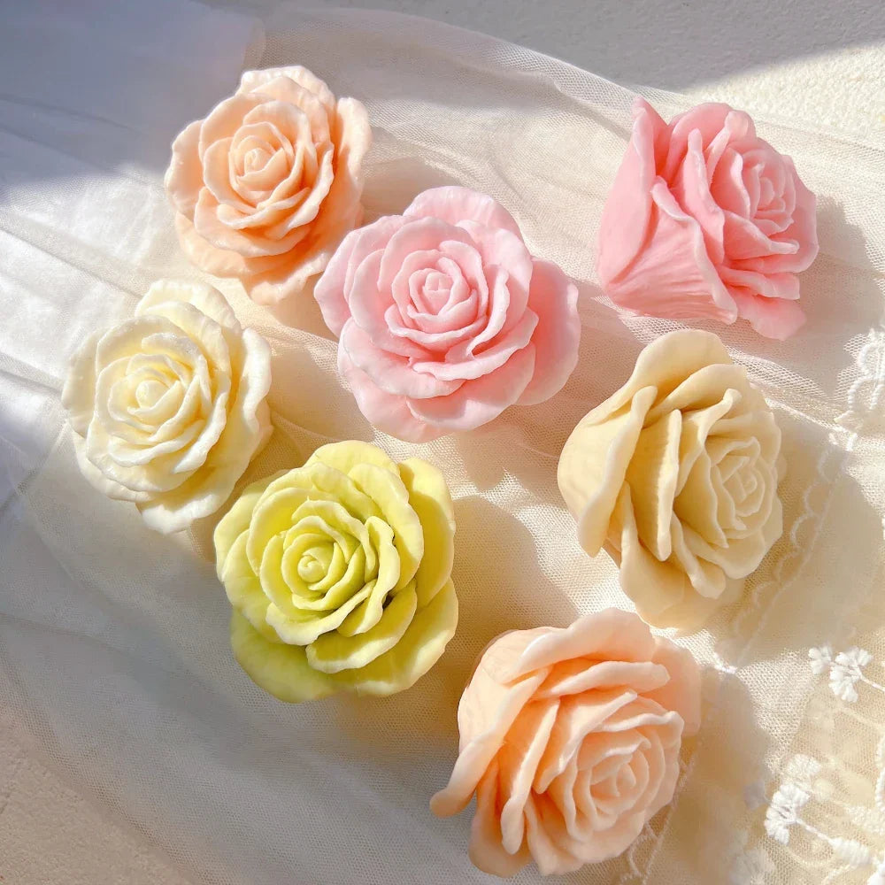 Rose Flower Candle Silicone Mould