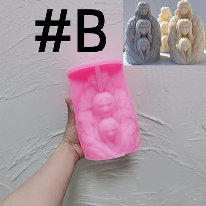 Three-Headed Male and Female Body Candle Mould