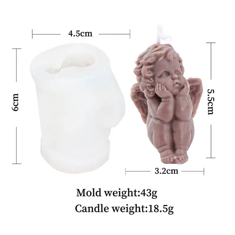 Cute Angel Theme Silicone Candle Mould