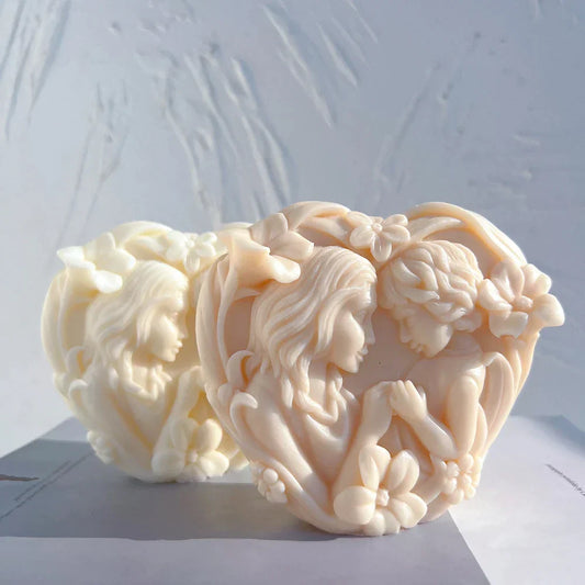 Greek Figurine Mother With Baby Silicone Candle Mould