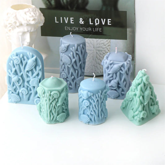 Coral Pillar Candle Silicone Mould