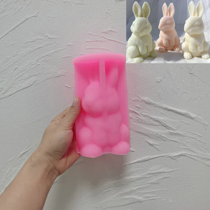 3D Sitting Bunny Silicone Candle Mould