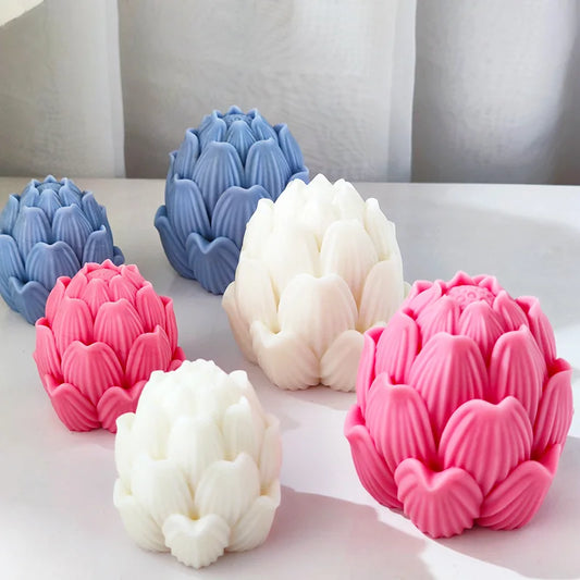Buddhism Lotus Flower Candle Mould