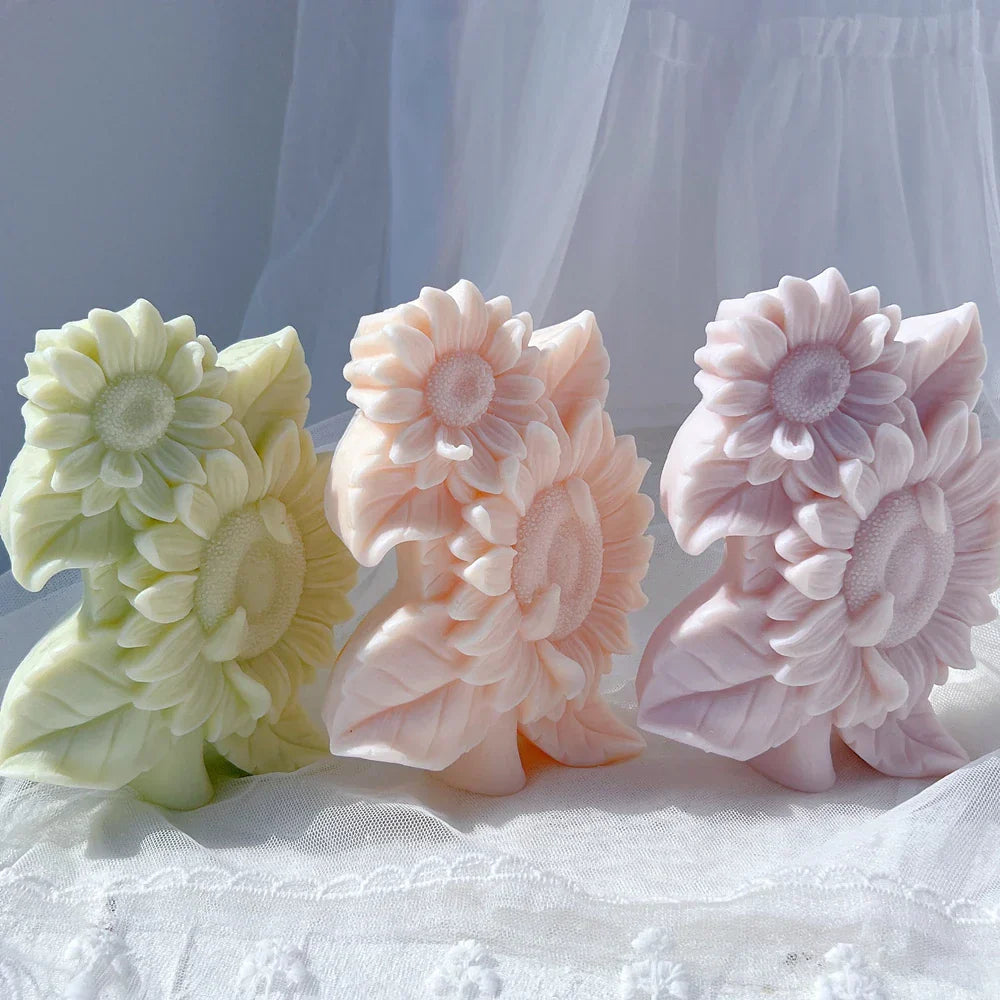 Sunflower Bouquet Silicone Candle Mould
