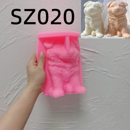 Alsatian German Shepherd Puppy Candle Mould