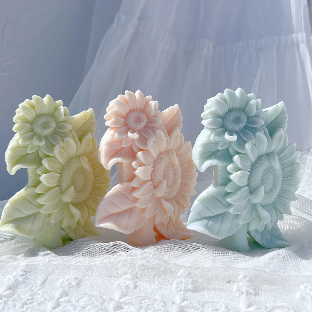 Sunflower Bouquet Silicone Candle Mould