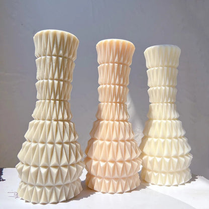 Diamond Vase Pillar Candle Mould