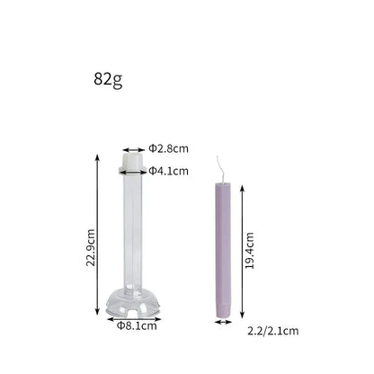 Hexagon Stripe Pole Acrylic Taper Candle Mould