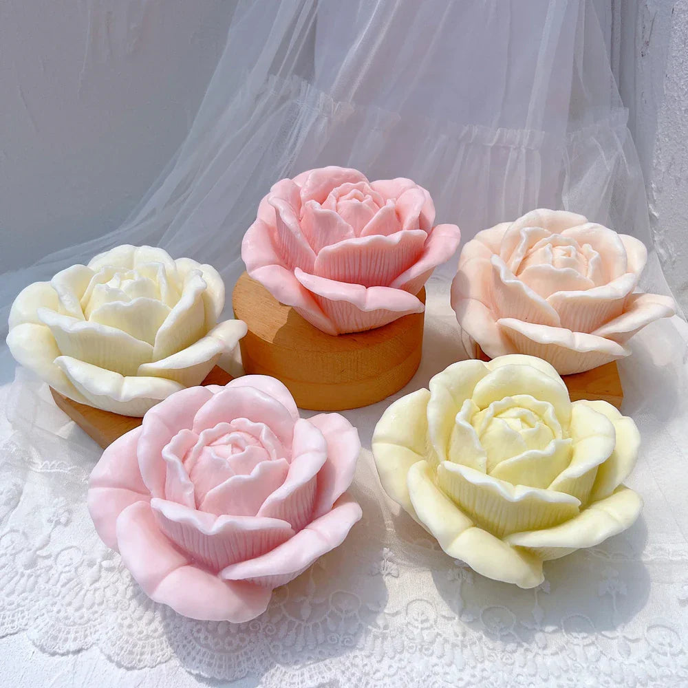 Big Size Rose Shaped Candle Mould
