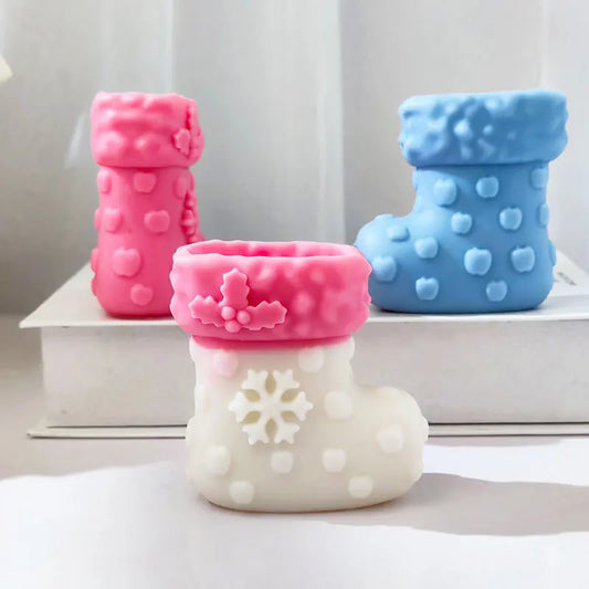 Festive Christmas Boot Candle Mould