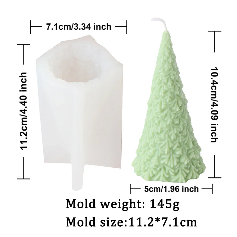 3D Christmas Tree Pinecone Candle Silicone Mould